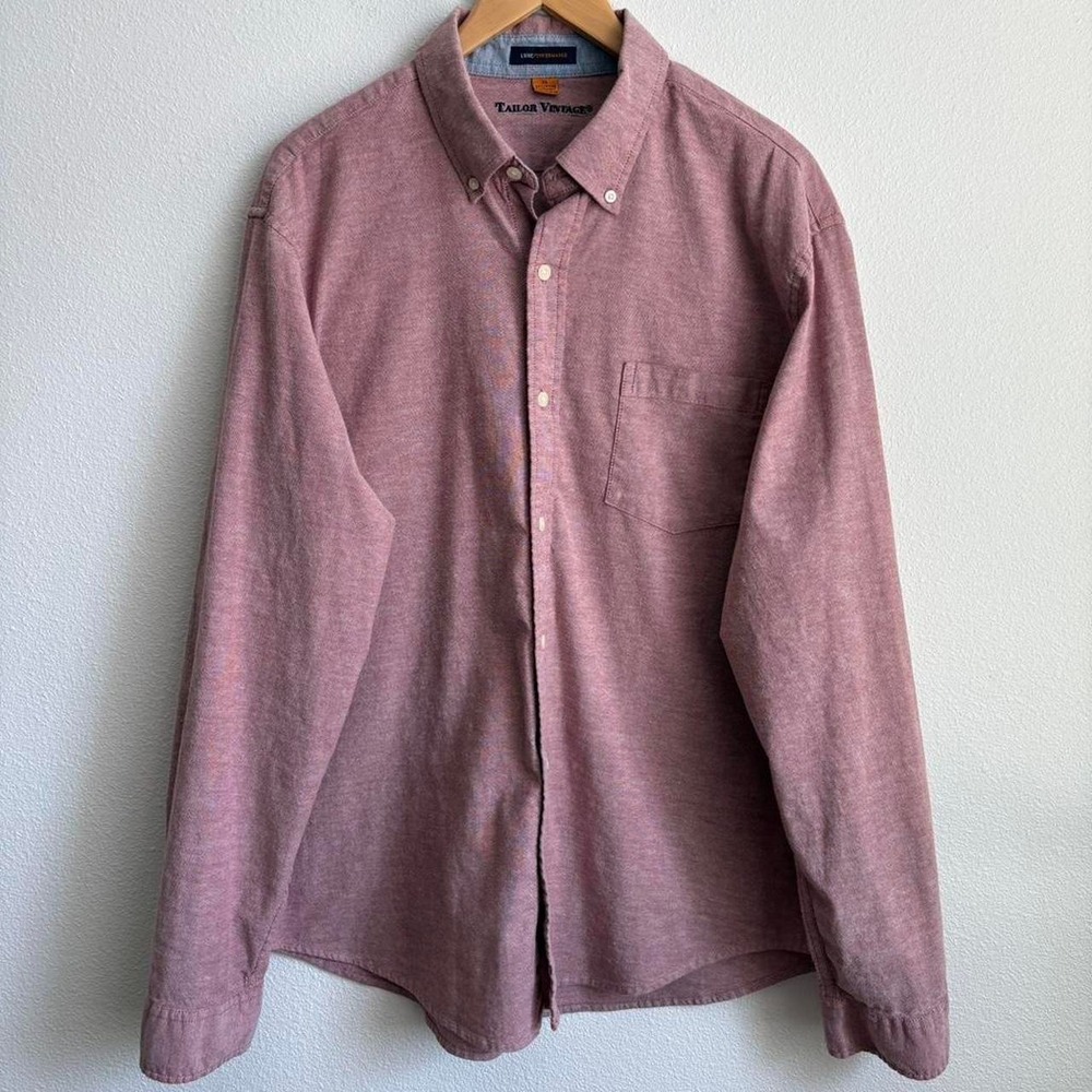 Tailor Vintage red button down shirt with Airotec Performance size XL